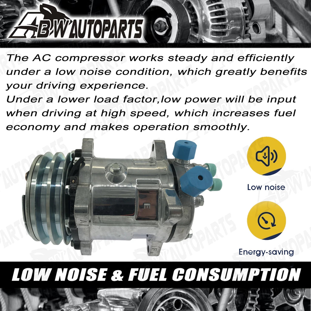 A/C AC Compressor W/ Clutch V-Belt Pulley Sanden 508 Style For Chevy/Ford/GM AU