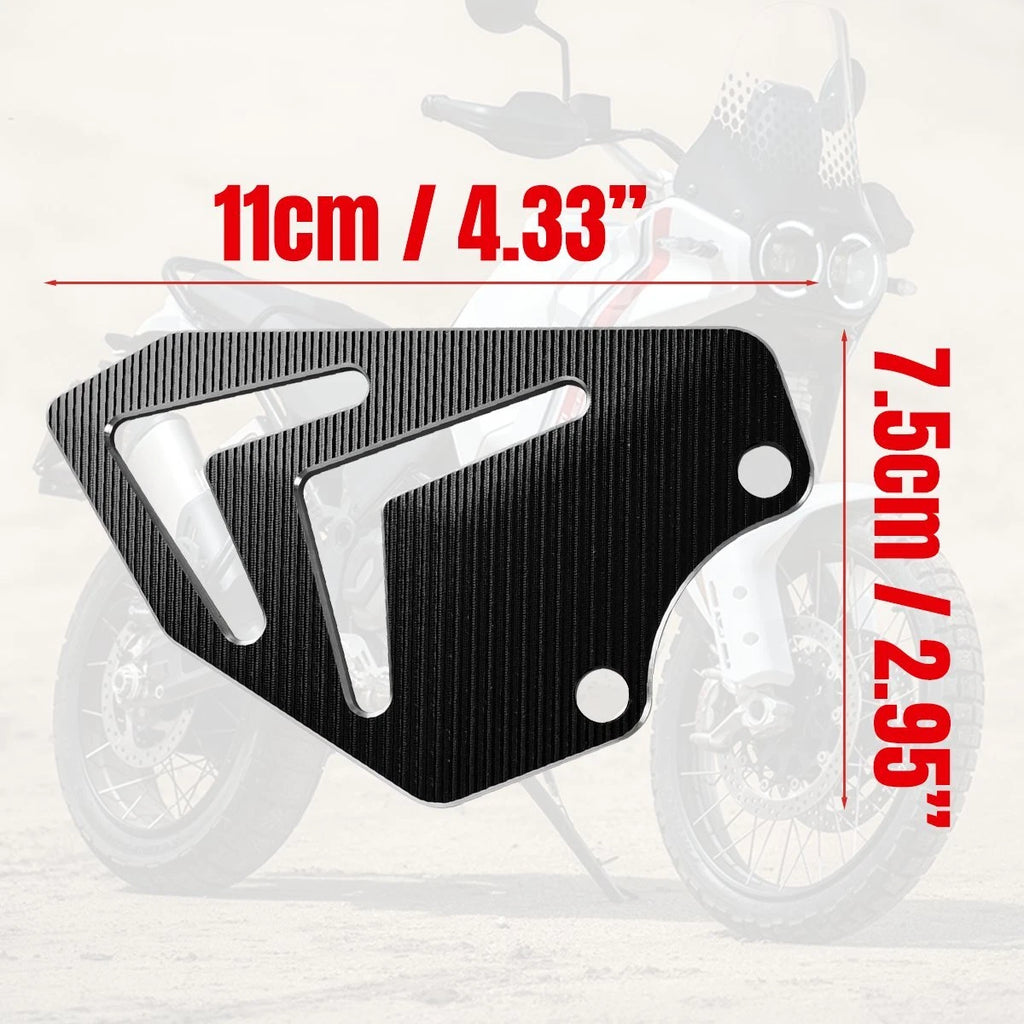 2X CNC Billet Aluminum Passenger Heel Guards Matt For Ducati DesertX 2022+ Black