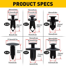 Load image into Gallery viewer, 190pcs Car Trim Body Clips Kit Rivet Auto Retainer Panel Bumper Plastic Fastener