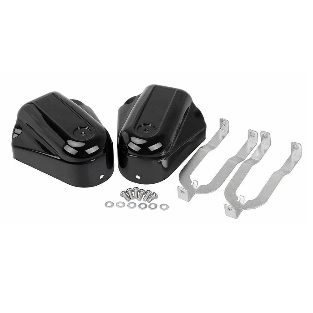 Black Rear Axle Cover Bar Shield Swingarm Cap Fit For Harley Softail FLSTC FLSTN