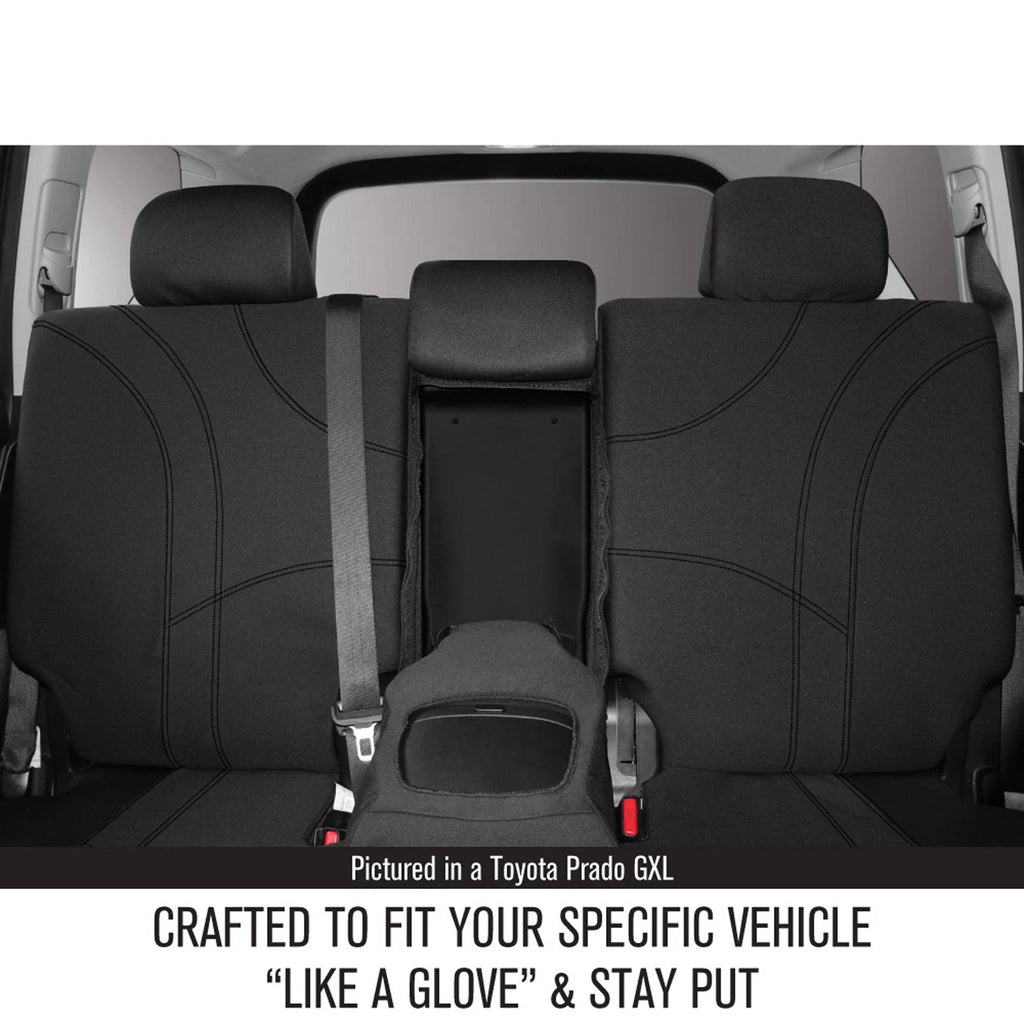 Sperling Getaway Neoprene Rear Black - Black Stitch Seat Covers Suits MUX RJ ...