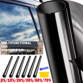 Window Roll Uncut DIY Tint Film VLT 15% 20% 35% 50% 10ft Car Home Office 50cm