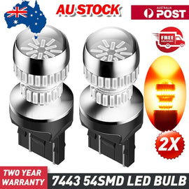 AUXITO 2X T20 7443 7440 LED WHITE RED AMBER BRAKE STOP TAIL LIGHT BULBS GLOBE AU