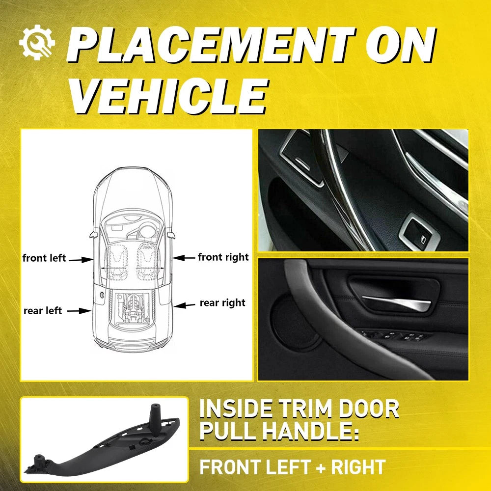 4x Fit For BMW F30 F31 F32 F33 F35 F36 F80 2014-18 Door Inside Handle Cover