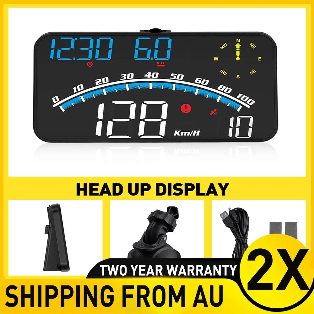 2x Car Digital Speed HUD Odometer Display Speedometer Universal GPS Head Up
