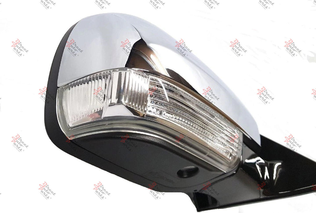 *NEW* DOOR MIRROR (LED PUDDLE FOLD CHROME) for MITSUBISHI PAJERO 2006-2020 RIGHT
