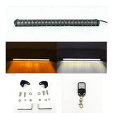 Dual Color 4D Lens Strobe Straight Single Row Led Light Bar