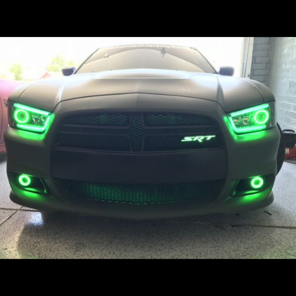 SRT LED Grill Emblem Badge(Multicolor)– Chasing RGBW  Car Logo Light features 120+ dynamic for Dodge, Chrysler & Jeep-2