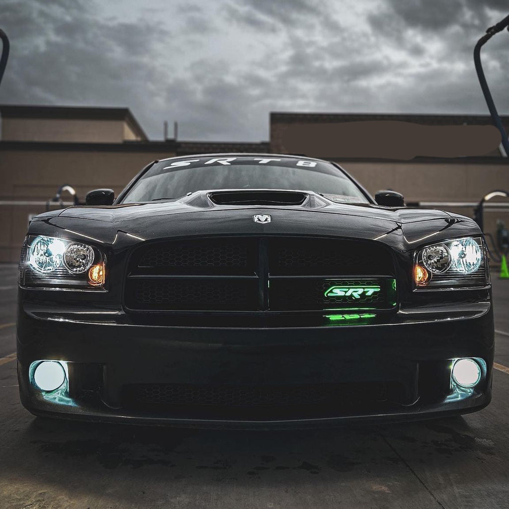 SRT LED Grill Emblem Badge(Multicolor)– Chasing RGBW  Car Logo Light features 120+ dynamic for Dodge, Chrysler & Jeep-3