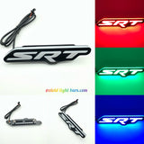SRT LED Grill Emblem Badge(Multicolor)– Chasing RGBW  Car Logo Light features 120+ dynamic for Dodge, Chrysler & Jeep